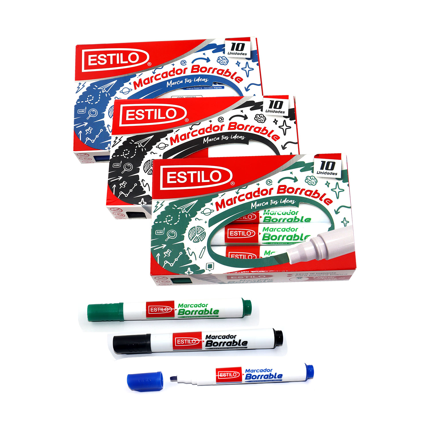 MARCADOR ESTILO TIZA LIQUIDA DISPONIBLE COLOR AZUL, NEGRO, ROJO, VERDE