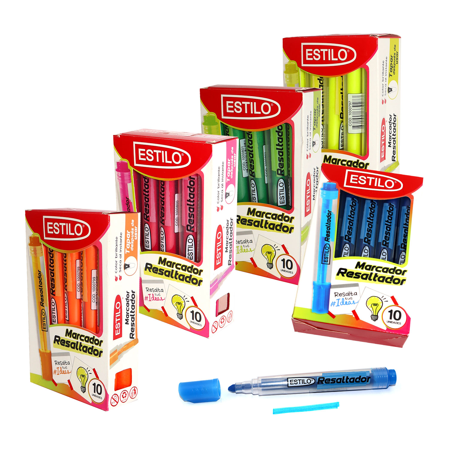 RESALTADOR ESTILO DISPONIBLE COLRES AMARILLO, AZUL, NARANJA, ROSADO, VERDE