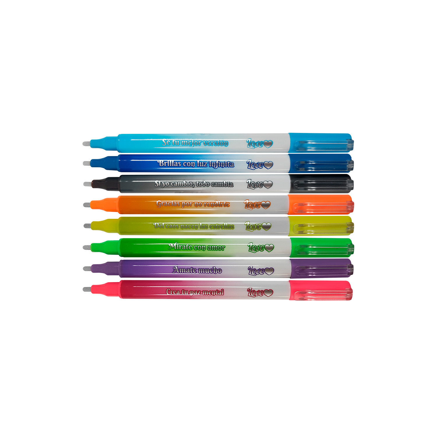 MARCADOR  LOVE OUTLINE SET  8 COLORES