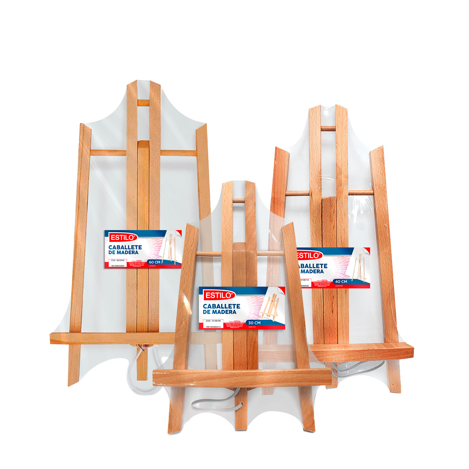 CABALLETE MADERA ESTILO DISPONIBLE EN MEDIDAS 30CM, 40CM, 60CM