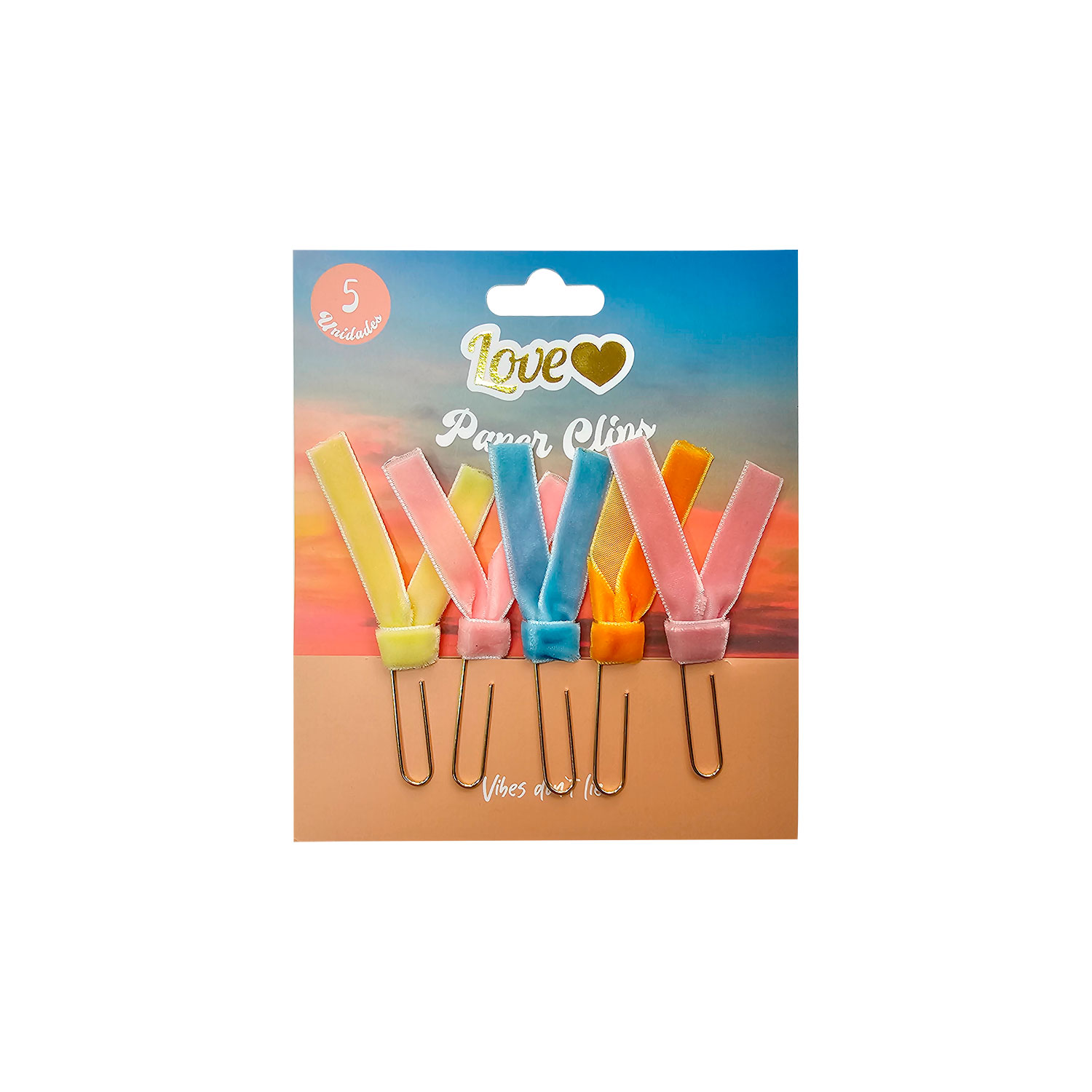 CLIPS LOVE PAPER CLIPS FUNDA DE 5 UNIDADES